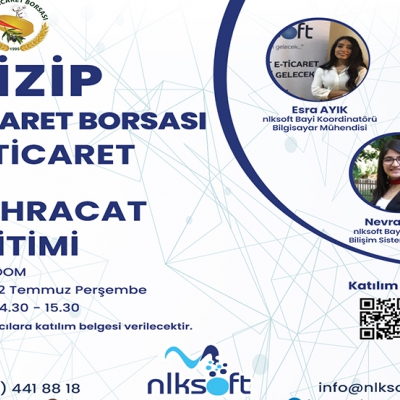 Nlksoft Olarak Nizip Ticaret Borsası İle E-Ticaret ve E-Ihracat Eğitimi Düzenlenecektir