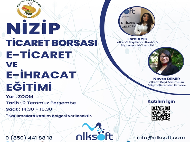 Nlksoft Olarak Nizip Ticaret Borsası İle E-Ticaret ve E-Ihracat Eğitimi Düzenlenecektir