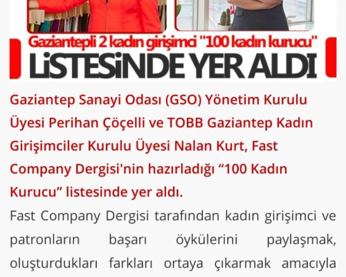 Gaziantepli iki kadın girşimci 