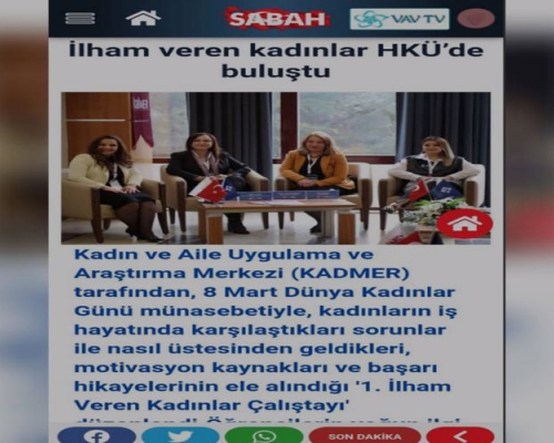 İlham Veren Kadınlar Çalıştayı İle Sabah Gazetesi nde Yer Aldık