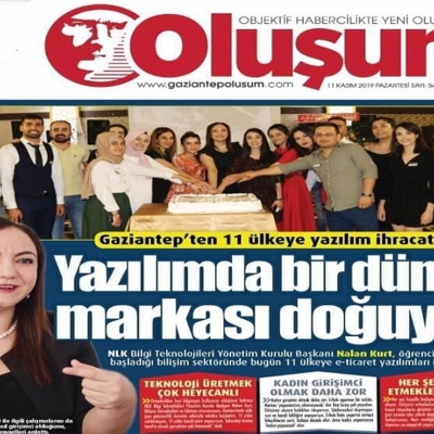 Nlksoft  “Yazılımda Bir Dünya Markası Doğuyor” Başlığıyla  Oluşum Gazetesinde