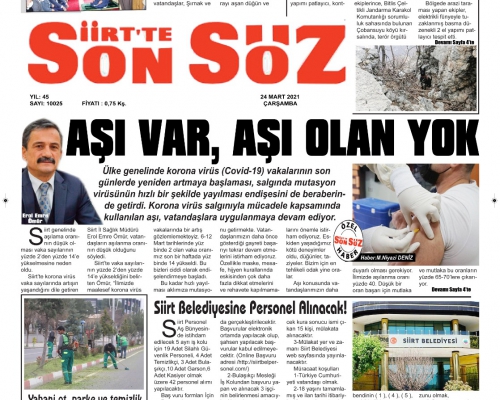 Nlksoft olarak Siirt Son Söz Gazetesinde yer aldık