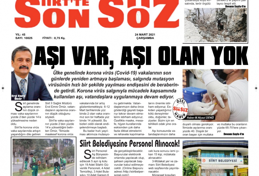 Nlksoft olarak Siirt Son Söz Gazetesinde yer aldık